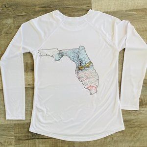 NEW wo TAGS Vapor long sleeve rash guard w map of Key West on back (size XS)